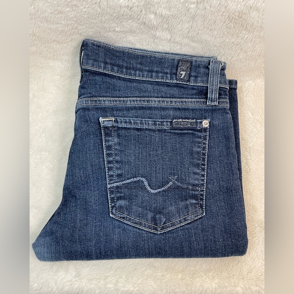 7 For All Mankind Denim - 7 For All Mankind Dark Wash Straight Leg Jeans Size 31